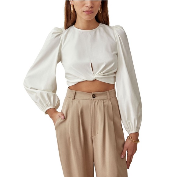 Reformation Derek long sleeve crop top - Picture 2 of 15